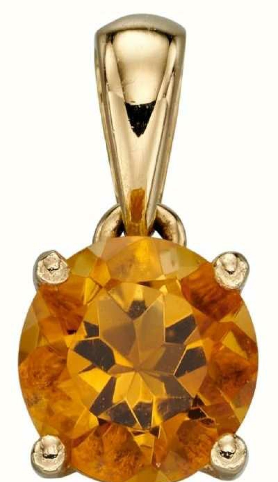 Jewelry Elements Gold | Elements Gold 9Ct Y/G Citrine November Birthstone Pendant Only