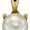 Jewelry Elements Gold | Elements Gold 9Ct Y/G Fw Pearl June Birth Stone Pendant Only