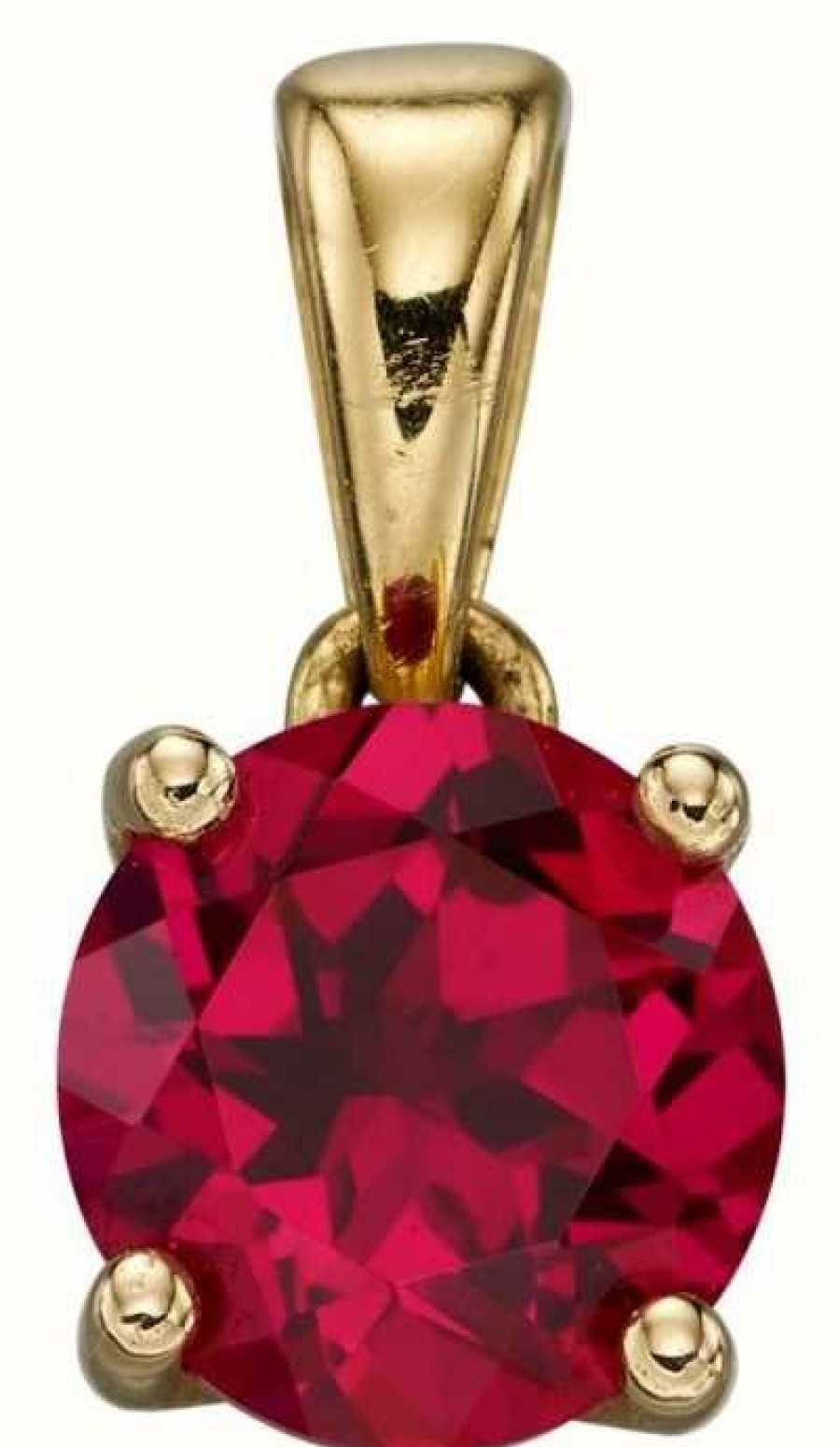 Jewelry Elements Gold | Elements Gold 9Cgt Y/G Cz Ruby July Birthstone Pendant Only