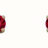 Jewelry Elements Gold | Elements Gold 9Ct Yellow Gold Ruby Cz July Birthstone Studs