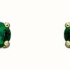 Jewelry Elements Gold | Elements Gold 9Ct Yellow Gold Emerald Cz May Birthstone Studs