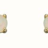 Jewelry Elements Gold | Elements Gold 9Ct Yellow Gold Opal October Birthstone Studs