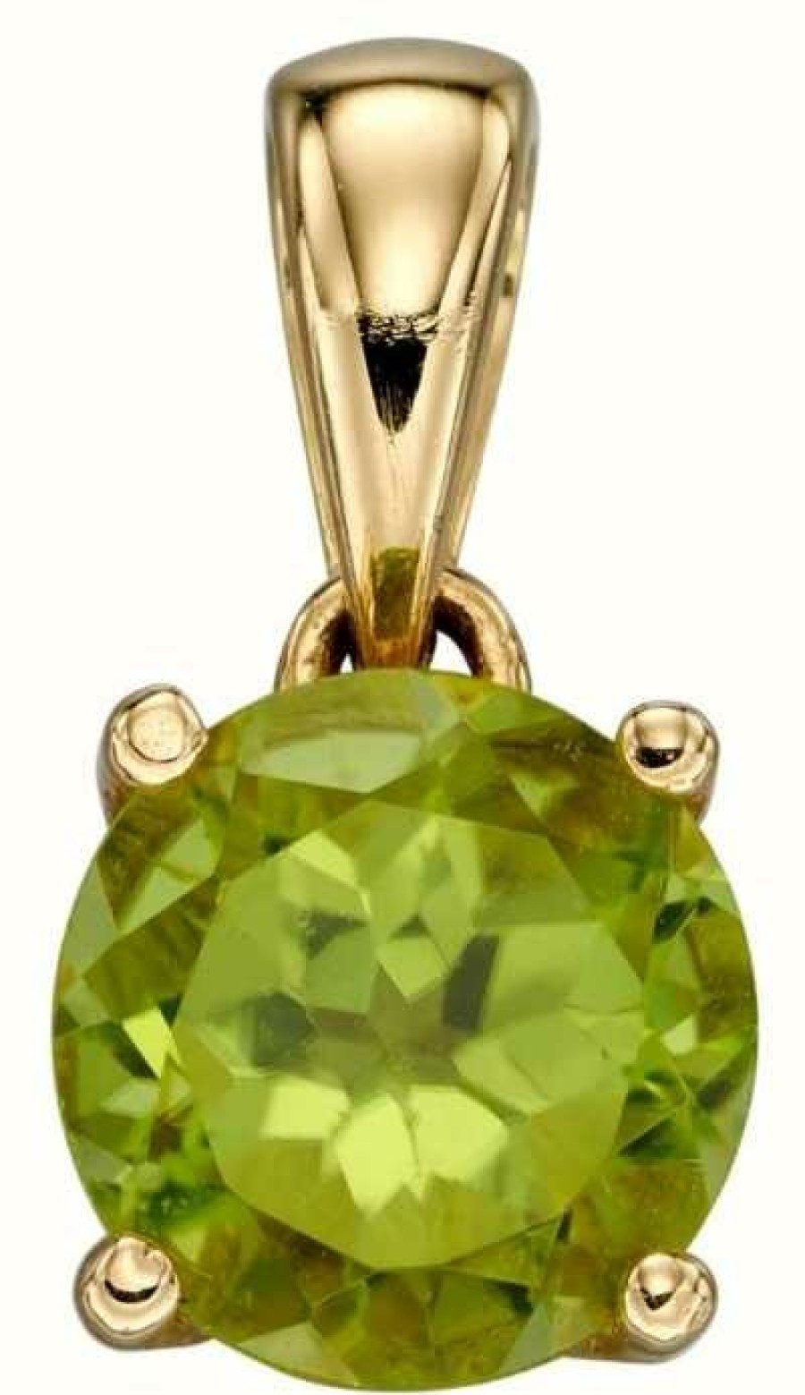 Jewelry Elements Gold | Elements Gold 9Ct Y/G Peridot Cz August Birthstone Pendant Only