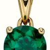 Jewelry Elements Gold | Elements Gold 9Ct Y/G Emerald Cz May Birthstone Pendant Only