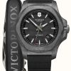 Men'S Victorinox | Victorinox Inox Set | Carbon | Automatic | Black Rubber Strap