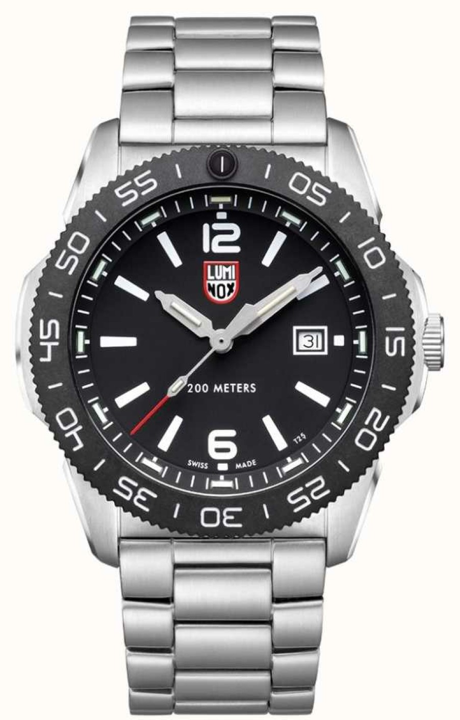 Men'S Luminox | Luminox Men'S Pacific Diver | Black Dial | Stainless Steel Bracelet