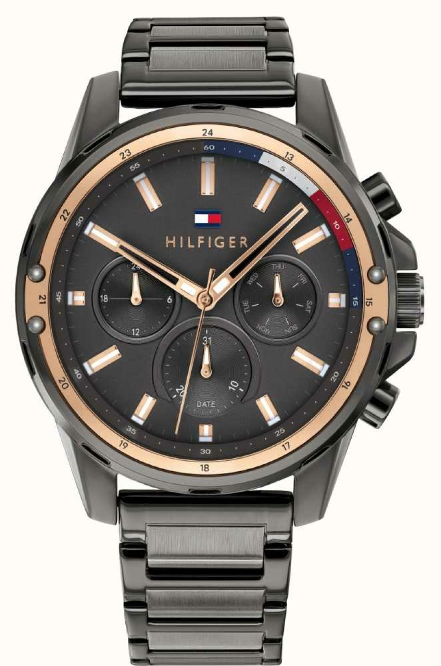 Men'S Tommy Hilfiger | Tommy Hilfiger | Men'S | Mason | Gunmetal Grey Steel Bracelet | Grey Dial