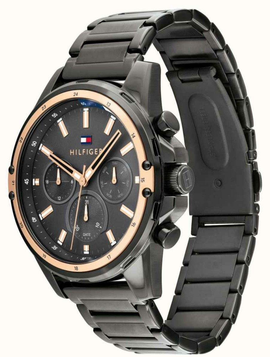 Men'S Tommy Hilfiger | Tommy Hilfiger | Men'S | Mason | Gunmetal Grey Steel Bracelet | Grey Dial