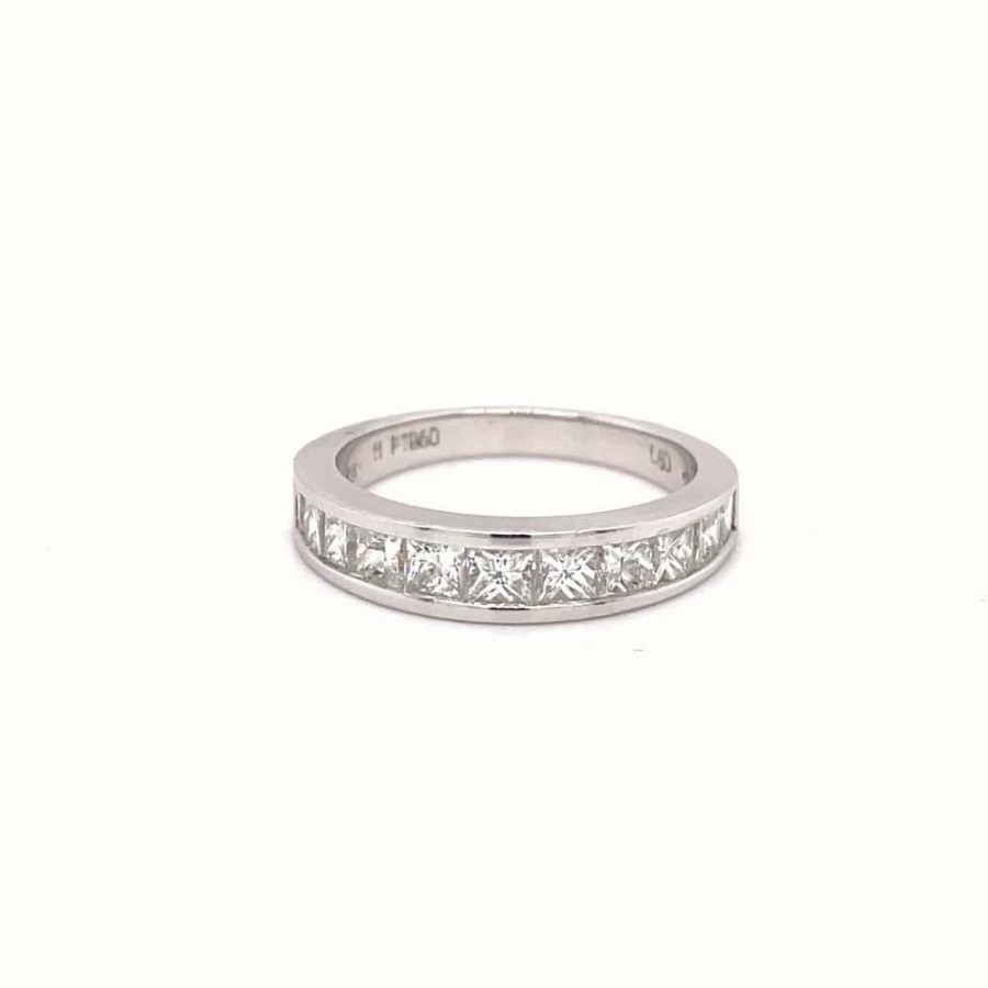 Jewelry PERFECTION | Perfection Diamond 18K W/G Princess Cut Diamond 1.50Ct Half Eternity Ring