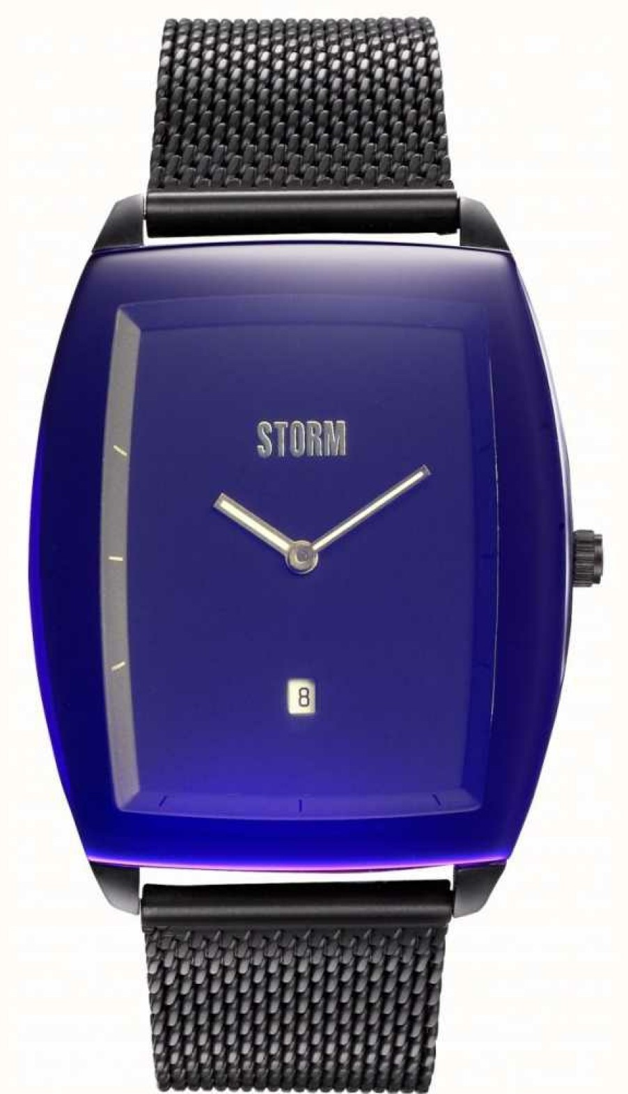 Men'S STORM | Storm Zaire Slate Lazer Blue | Steel Mesh Bracelet | Blue Dial