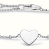 Jewelry Thomas Sabo Jewellery | Thomas Sabo Silver Heart Motif Bracelet | 925Sterling Silver | 16-19Cm