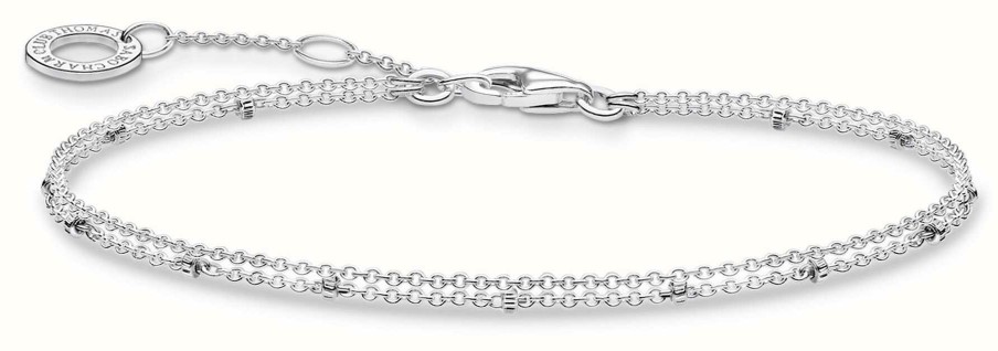 Jewelry Thomas Sabo Jewellery | Thomas Sabo Double Stranded Silver Bracelet | 925 Sterling Silver