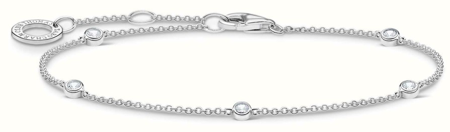 Jewelry Thomas Sabo Jewellery | Thomas Sabo Silver Stones Bracelet | 925 Sterling Silver | 16-19Cm