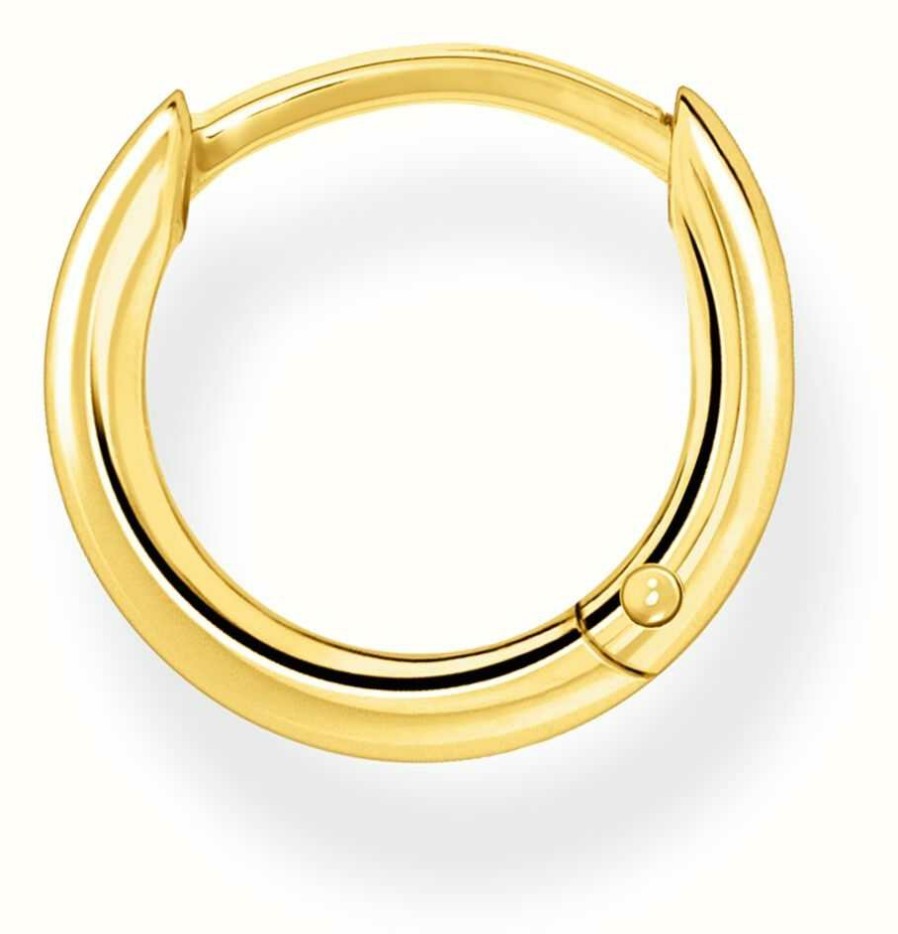 Jewelry Thomas Sabo Jewellery | Thomas Sabo 18K Gold Plated Single Hoop Earring 13.5Mm