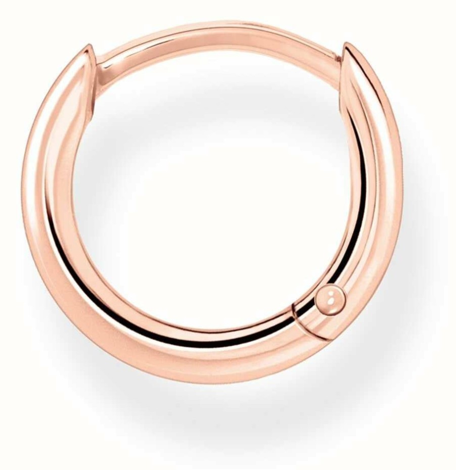 Jewelry Thomas Sabo Jewellery | Thomas Sabo 18K Rose Gold Plated Single Hoop Earring 13.5Mm