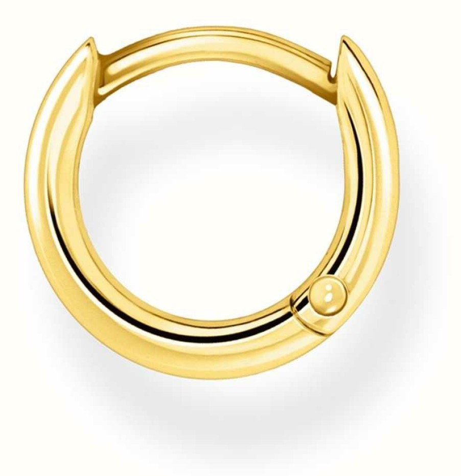 Jewelry Thomas Sabo Jewellery | Thomas Sabo 18K Yellow Gold Single Hoop Earring | 12Mm