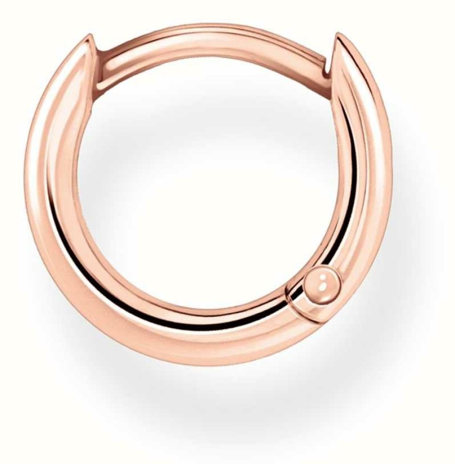 Jewelry Thomas Sabo Jewellery | Thomas Sabo 18K Rose Gold Single Hoop Earring | 12Mm