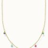 Jewelry Thomas Sabo Jewellery | Thomas Sabo 18K Yellow Gold Plated Necklace | Colourful Stones