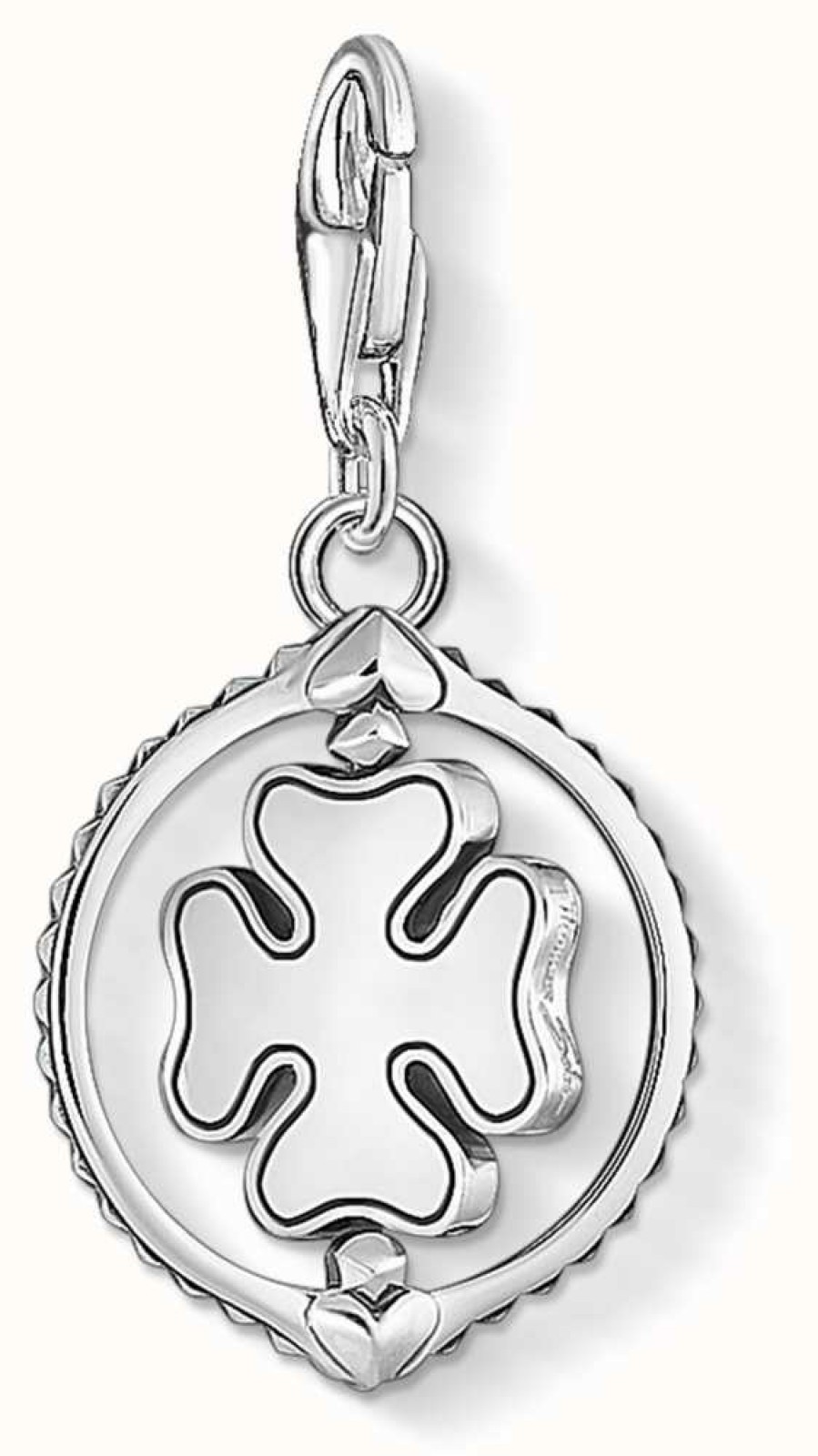 Jewelry Thomas Sabo Jewellery | Thomas Sabo Charming | Sterling Silver Cloverleaf Charm Pendant