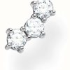 Jewelry Thomas Sabo Jewellery | Thomas Sabo Sterling Silver Three Stone Single Stud Earring