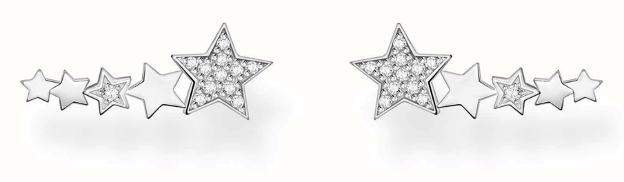 Jewelry Thomas Sabo Jewellery | Thomas Sabo Sterling Silver Triple Stars Ear Climber