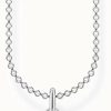 Jewelry Thomas Sabo Jewellery | Thomas Sabo Sterling Silver Cloverleaf Necklace | 38-45Cm