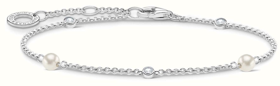 Jewelry Thomas Sabo Jewellery | Thomas Sabo Charming | Sterling Silver Bracelet | White Stones | 16-19Cm