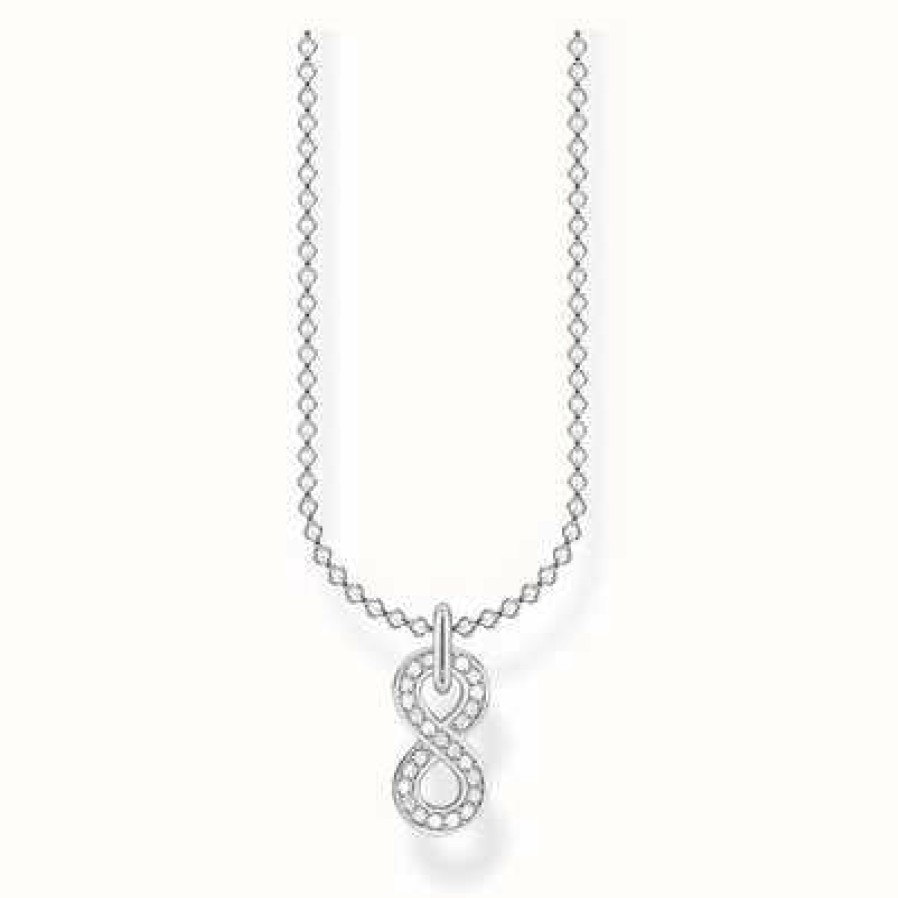 Jewelry Thomas Sabo Jewellery | Thomas Sabo Silver Infinity Cubic Zirconia 45Cm Necklace