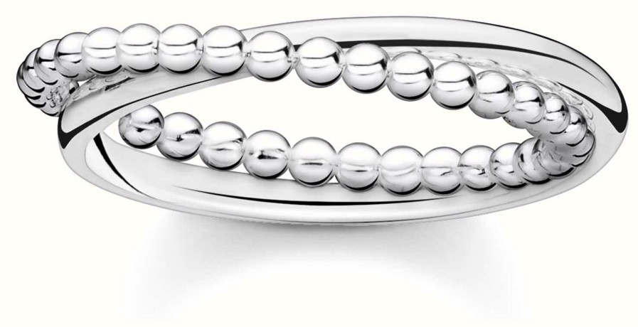 Jewelry Thomas Sabo Jewellery | Thomas Sabo Sterling Silver Double Dot Charming Affect Ring (Uk O 1/2 - P)