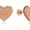 Jewelry Radley Jewellery | Radley Jewellery Sterling Silver 18Ct Rose Gold Plated Heart Stud Earrings