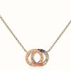 Jewelry Radley Jewellery | Radley Jewellery Sterling Silver 18Ct Rose Gold Double Hoop Necklace