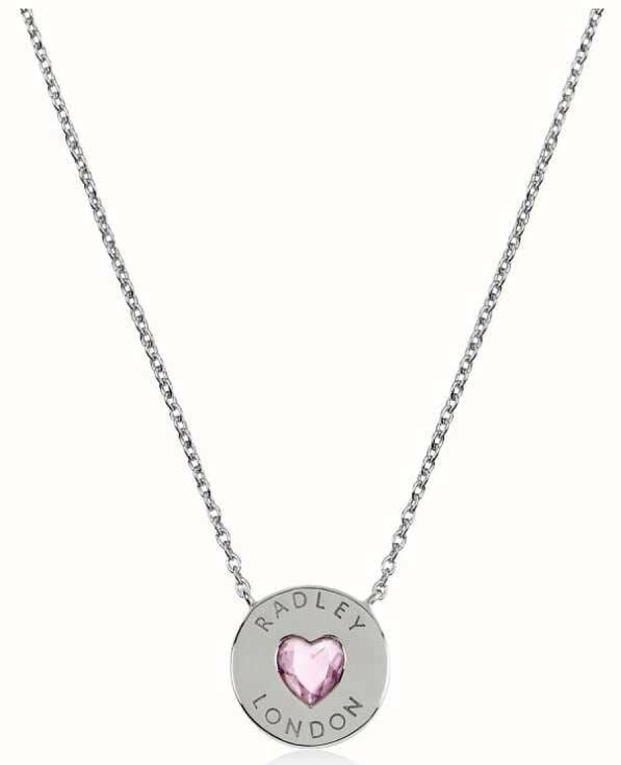 Jewelry Radley Jewellery | Radley Jewellery Sterling Silver Heart Disc Necklace