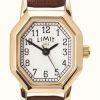 Women'S Limit | Limit Women'S Brown Leather Strap | Gold Plated Case | White Dial