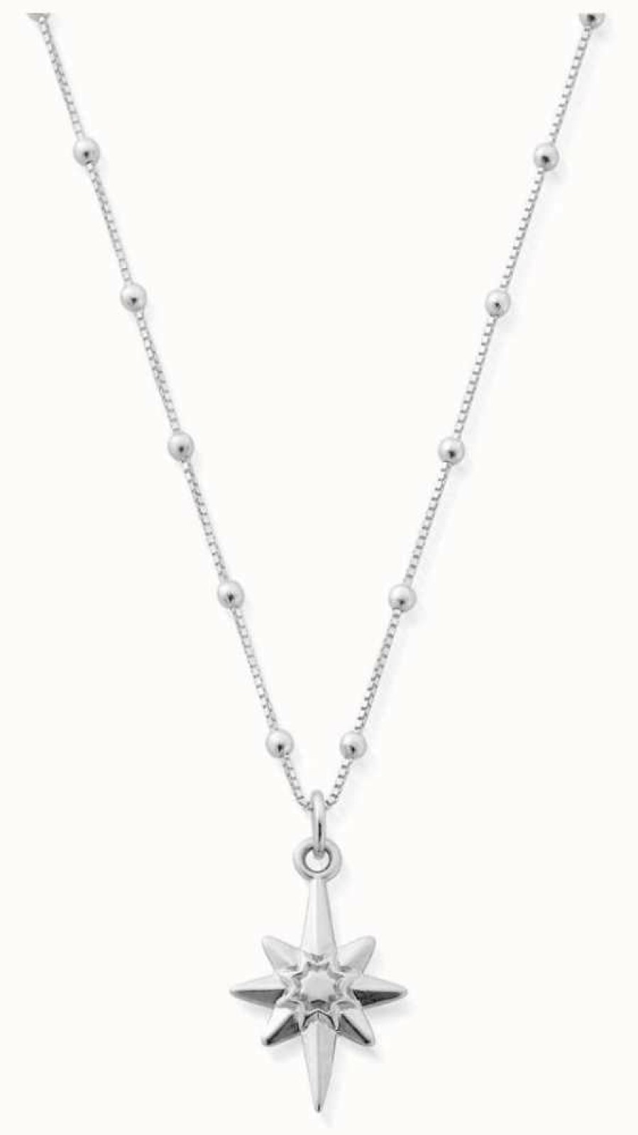 Jewelry ChloBo Jewellery | Chlobo Bobble Chain Lucky Star Necklace | Sterling Silver