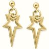 Jewelry ChloBo Jewellery | Chlobo North Star Drop Earrings | 18Ct Gold Plated