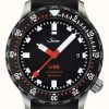 Men'S Sinn | Sinn U50 Sdr Tegiment Black Silicone Strap