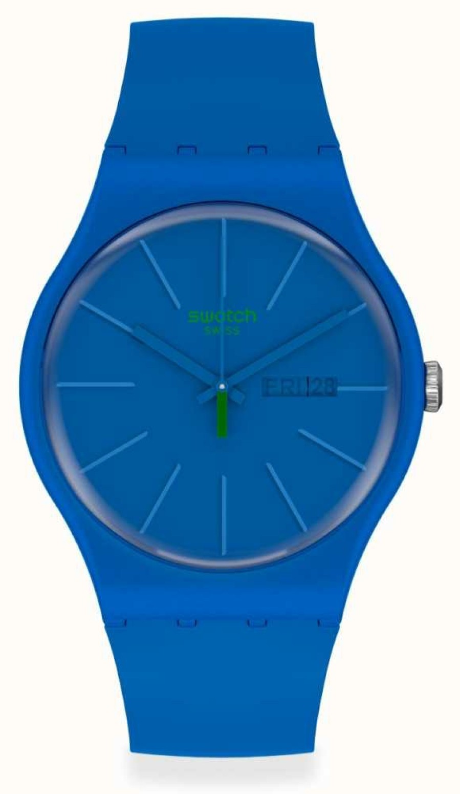 Men'S Swatch | Swatch Beltempo | Blue Plastic Strap | Blue Dial