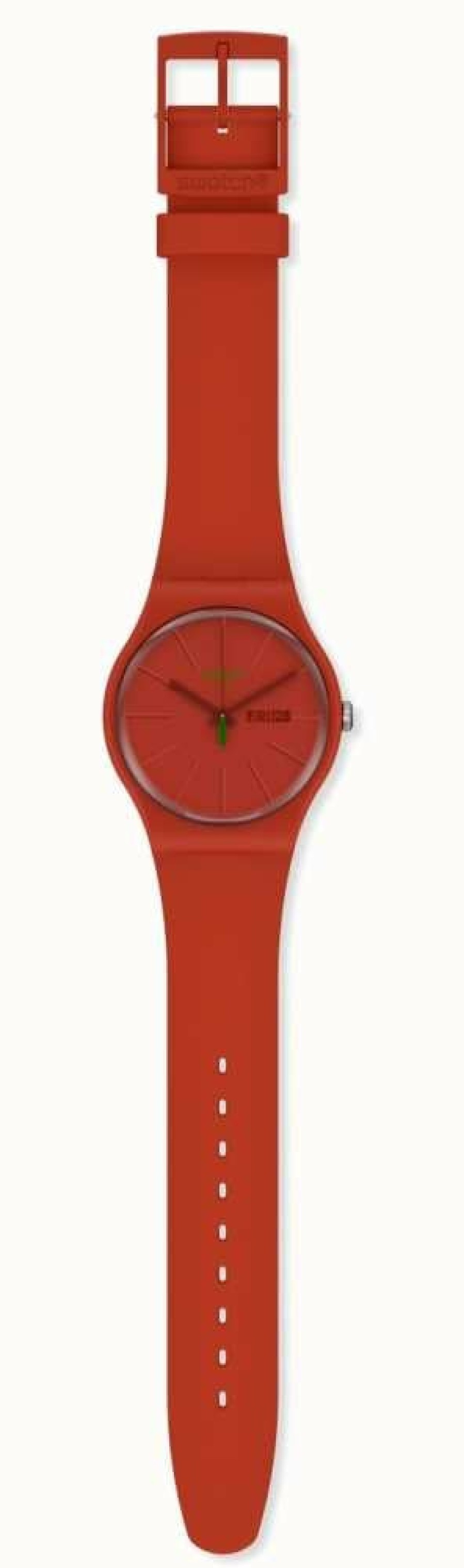 Men'S Swatch | Swatch Redvremya | Red Plastic Strap | Red Dial