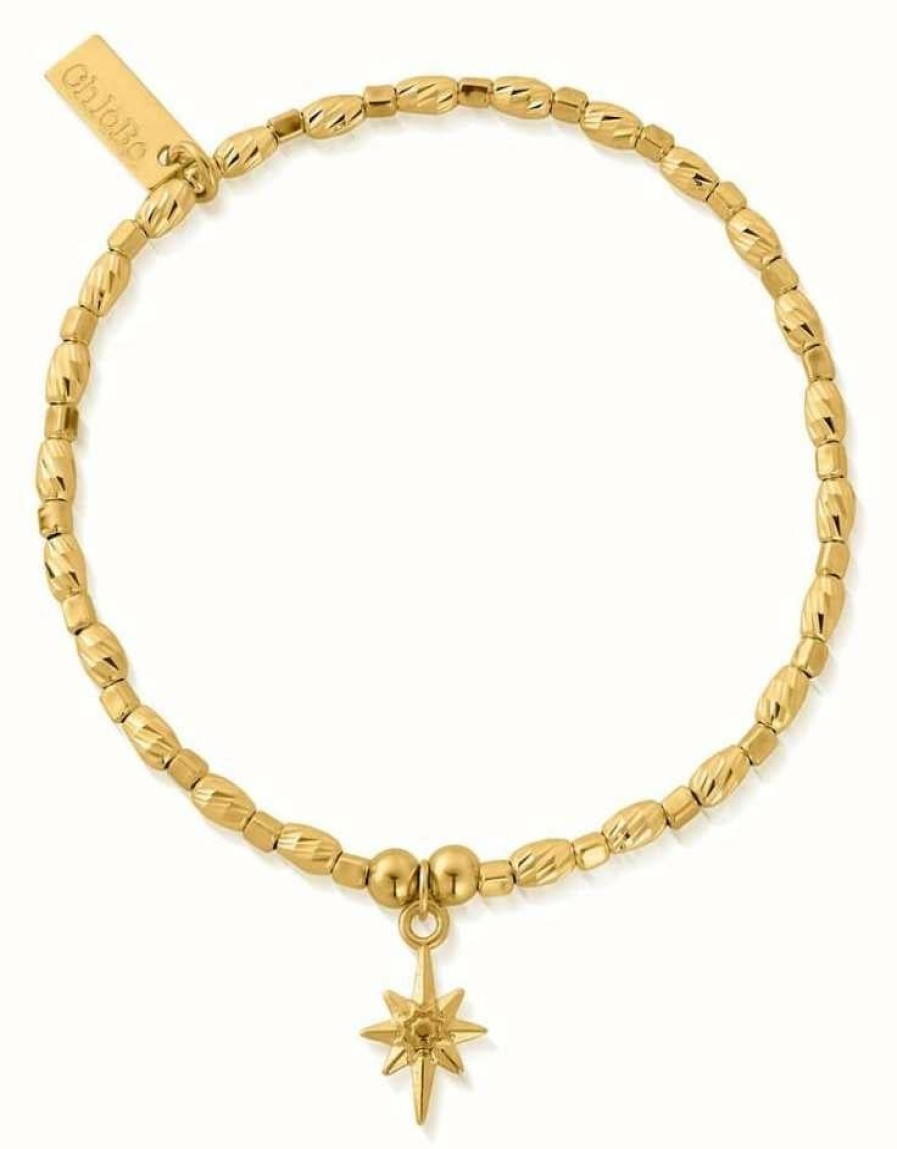 Jewelry ChloBo Jewellery | Chlobo Soul Glow Lucky Star Bracelet | 18Ct Gold Plated