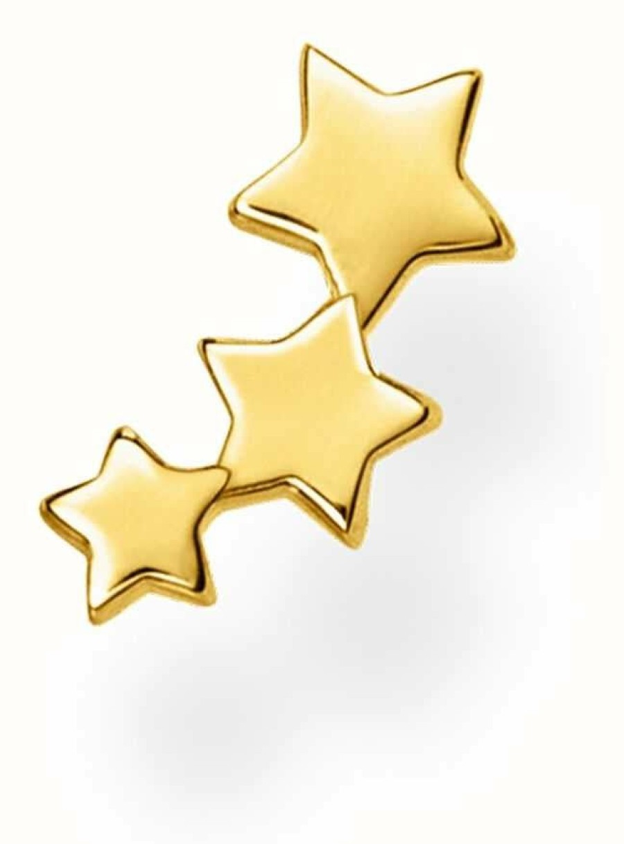 Jewelry Thomas Sabo Jewellery | Thomas Sabo 18K Yellow Gold Single Stars Stud Earring