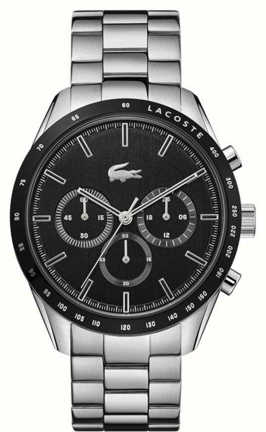 Men'S Lacoste | Lacoste | Men'S | Boston | Stainless Steel Bracelet | Black Dial