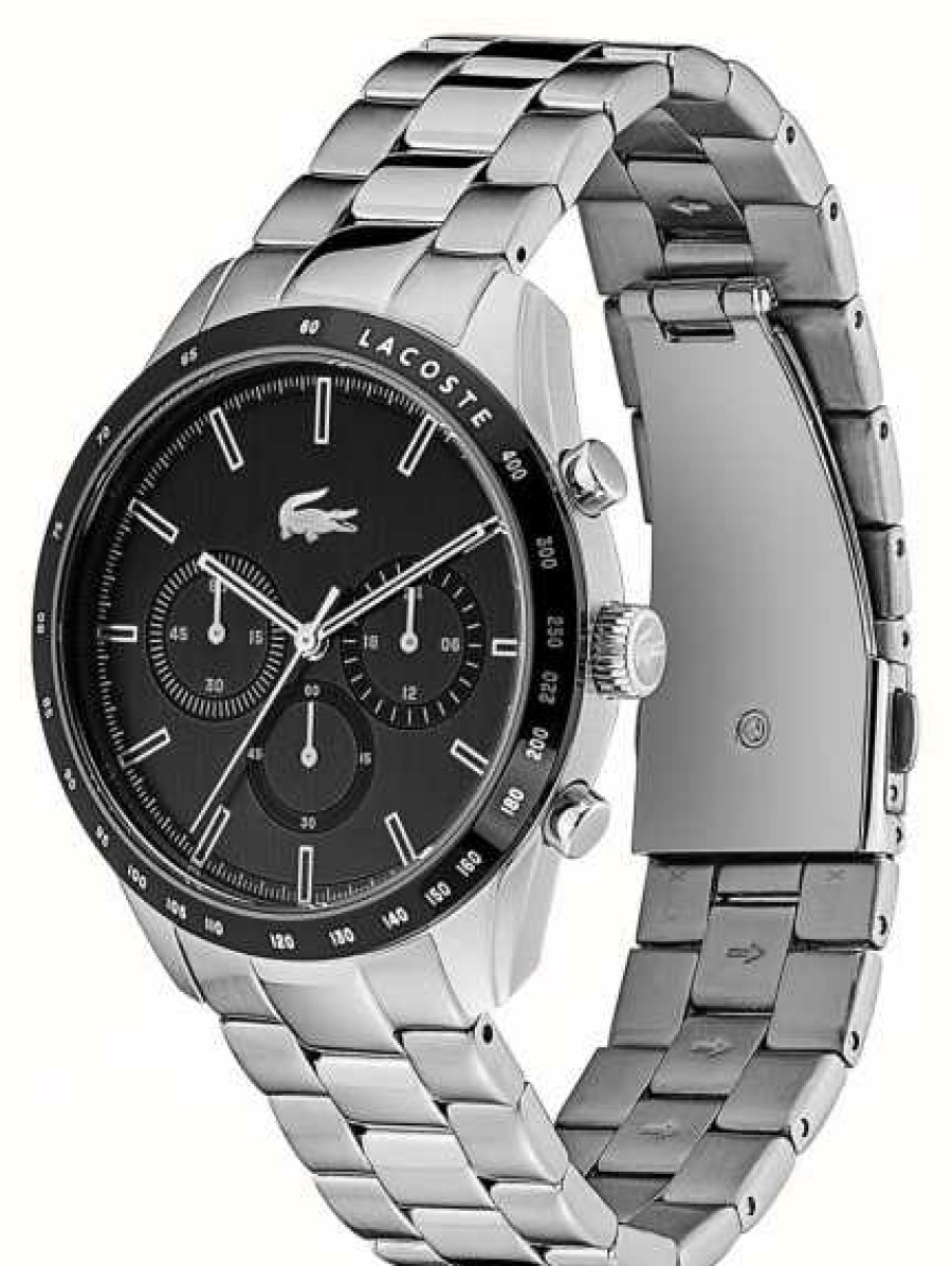 Men'S Lacoste | Lacoste | Men'S | Boston | Stainless Steel Bracelet | Black Dial