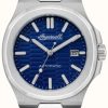 Women'S Ingersoll | Ingersoll The Catalina Honeycomb Textured Blue Dial Stainless Steel Bracelet