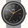 Men'S Braun | Braun Men'S Classic Black Dial Black Leather Strap