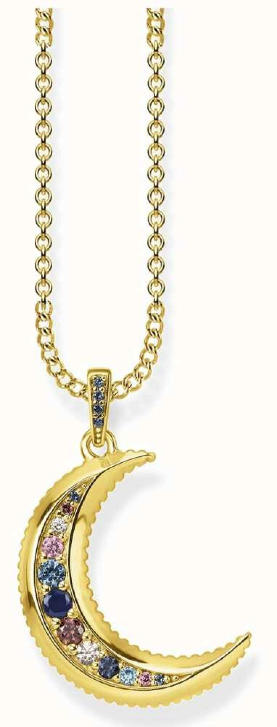 Jewelry Thomas Sabo Jewellery | Thomas Sabo 18K Yellow Gold Plated Royalty Moon Necklace