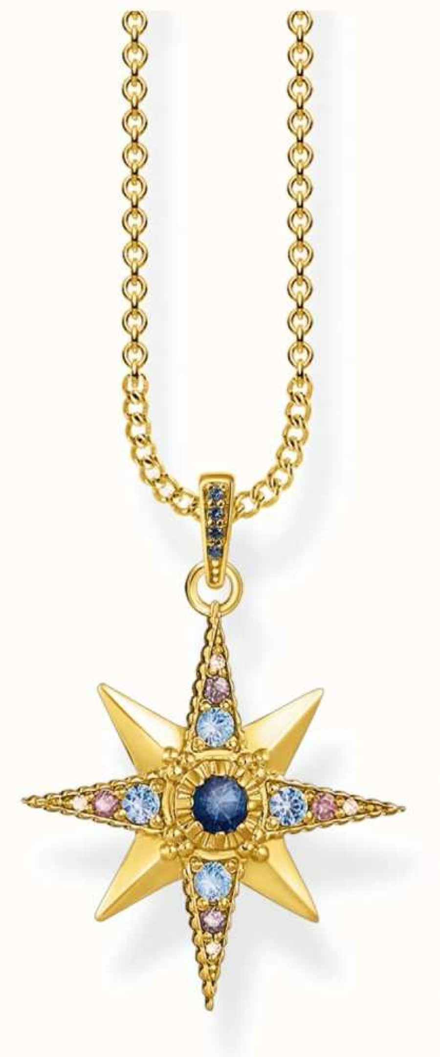 Jewelry Thomas Sabo Jewellery | Thomas Sabo 18K Yellow Gold Plated Royalty Star Necklace