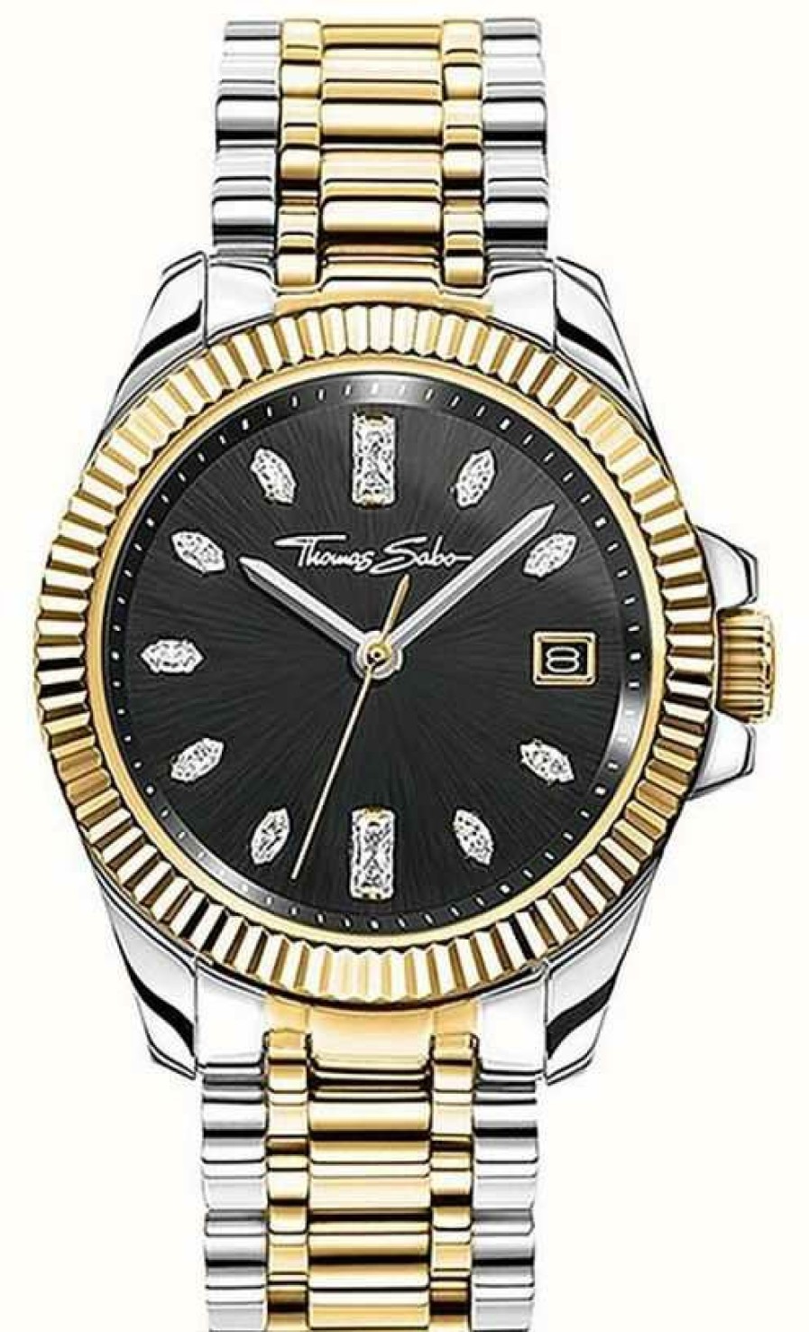 Women'S Thomas Sabo | Thomas Sabo | Women'S | Divine | Two-Tone Steel Bracelet | Black Dial