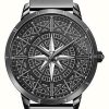 Men'S Thomas Sabo | Thomas Sabo | Men'S | Spirit | Black Mesh Bracelet | 3-D Compass Dial