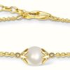 Jewelry Thomas Sabo Jewellery | Thomas Sabo 18K Yellow Gold Plated Bracelet | Pearl & Gold Stars