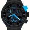 Men'S Swatch | Swatch Checkpoint Blue Big Bold Chrono